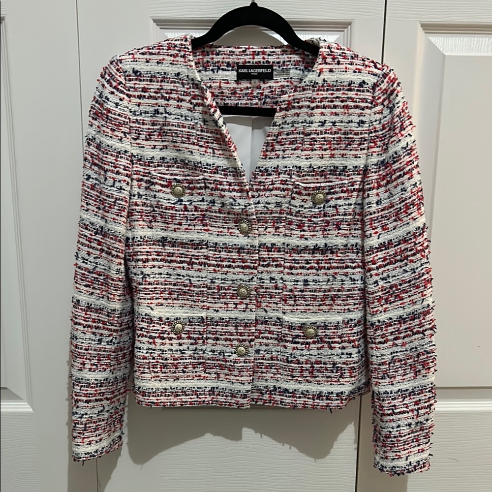 Karl Lagerfeld Women's Multicolor Tweed Jacket